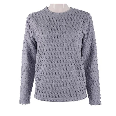 Naisten laskoskuvioinen puuvillaneule T{0}}paita